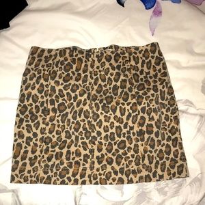 Leopard Print Mini Skirt